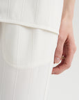 Woven Stripe Drawstring Trouser, Meringue