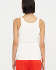 Compact Knit Tank, White