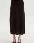 Long Knit Skirt, Fondante