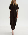 Long Knit Skirt, Fondante