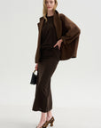 Long Knit Skirt, Fondante
