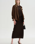 Long Knit Skirt, Fondante