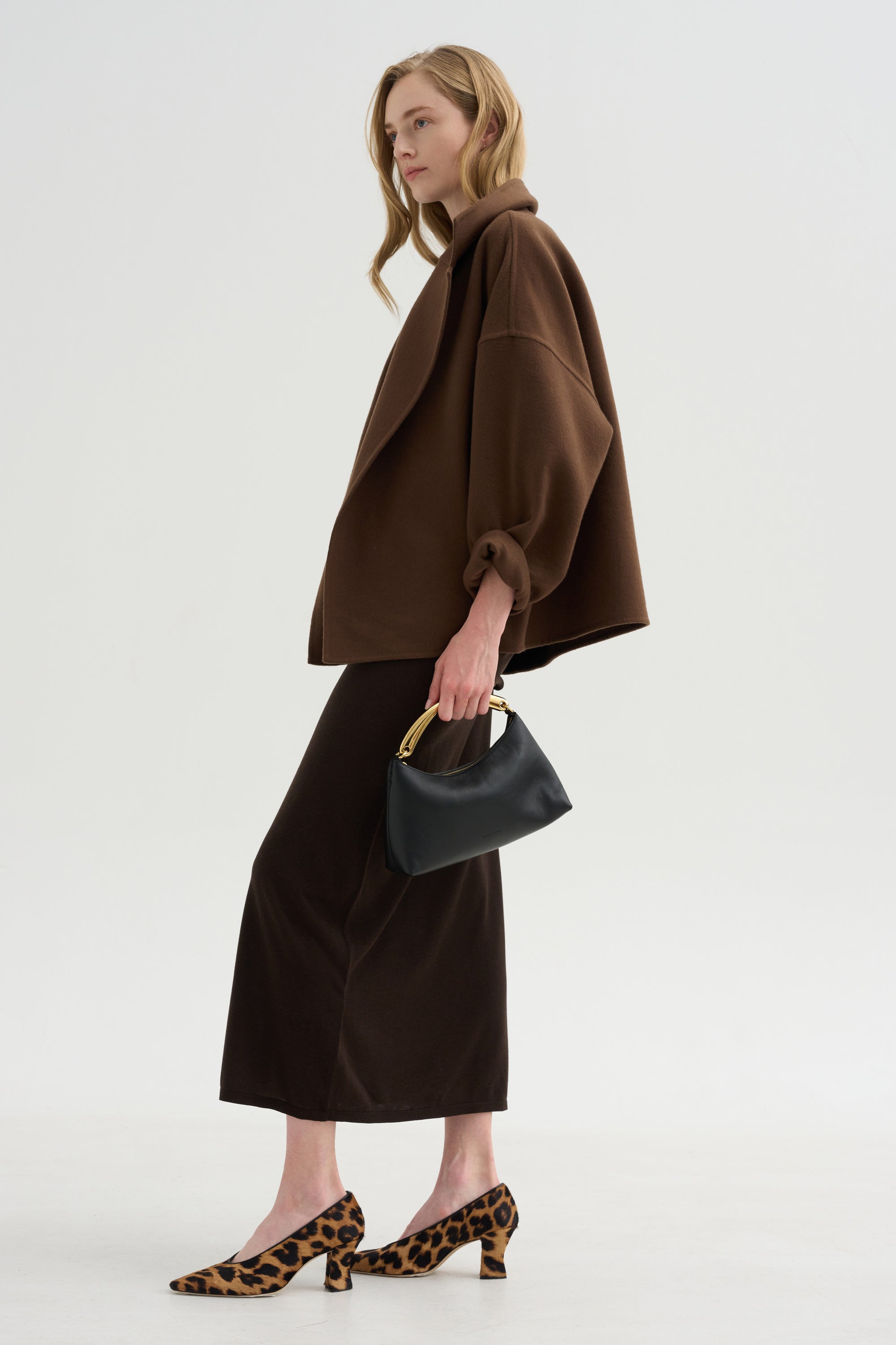 Long Knit Skirt, Fondante