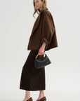 Long Knit Skirt, Fondante