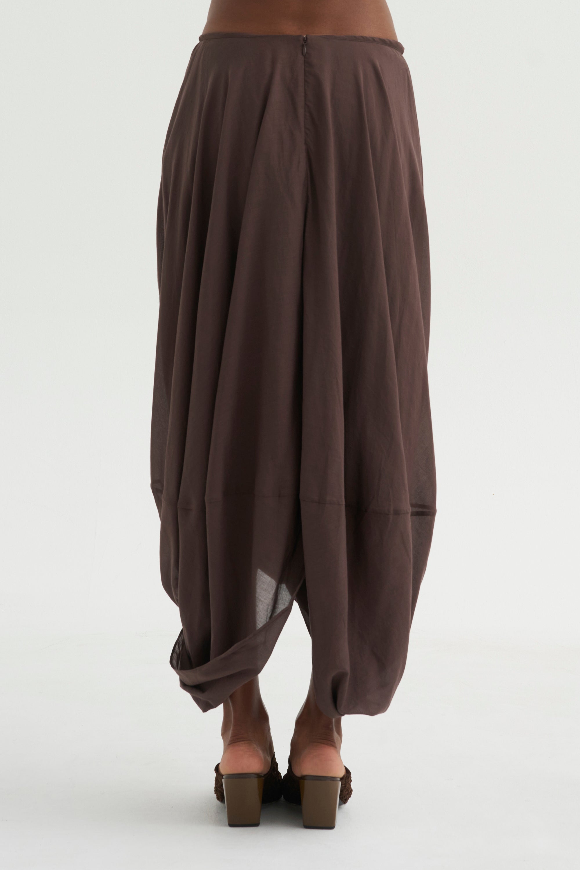 Cocoon Skirt, Walnut