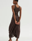 Cocoon Skirt, Walnut