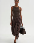 Cocoon Skirt, Walnut