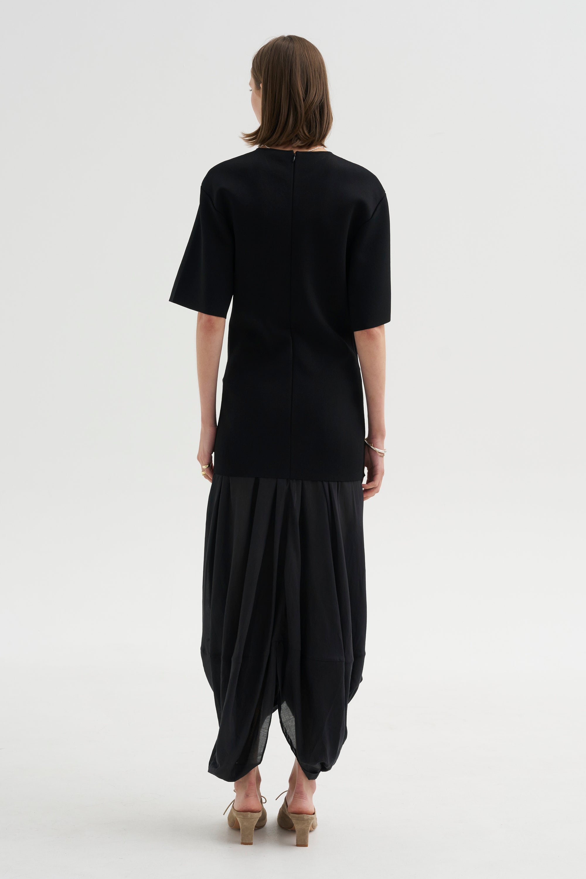Cocoon Tee Dress, Black