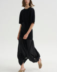 Cocoon Tee Dress, Black
