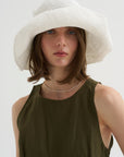 Paper Sun Hat, White