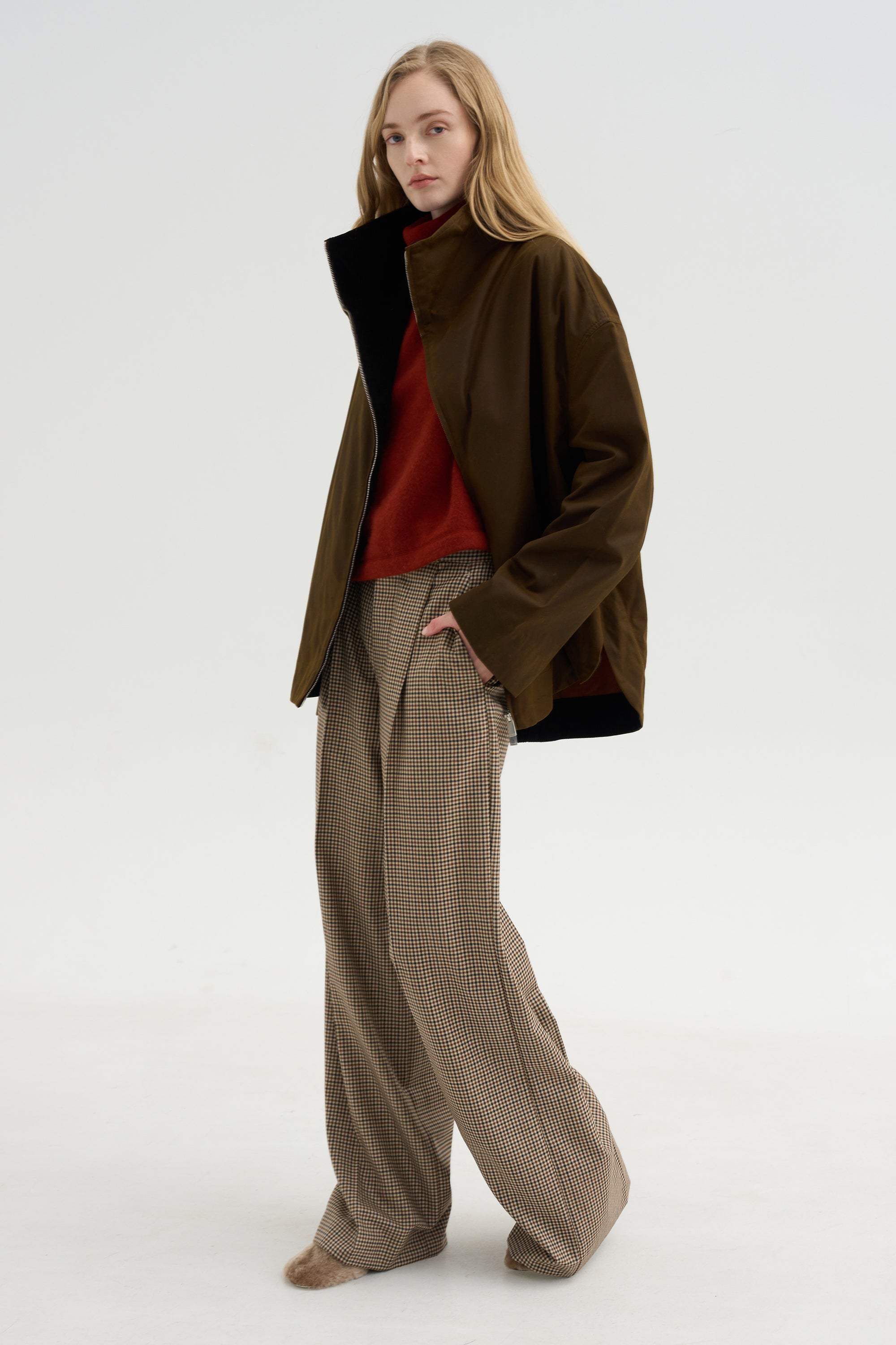 Zipped Country Jacket, Bark