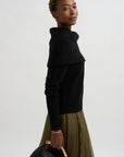 Funnel Wool Knit, Black