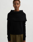 Funnel Wool Knit, Black