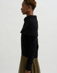 Funnel Wool Knit, Black