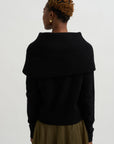 Funnel Wool Knit, Black