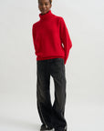 Double Knit Turtleneck, Poppy