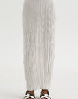 Crinkled Knit Skirt, White