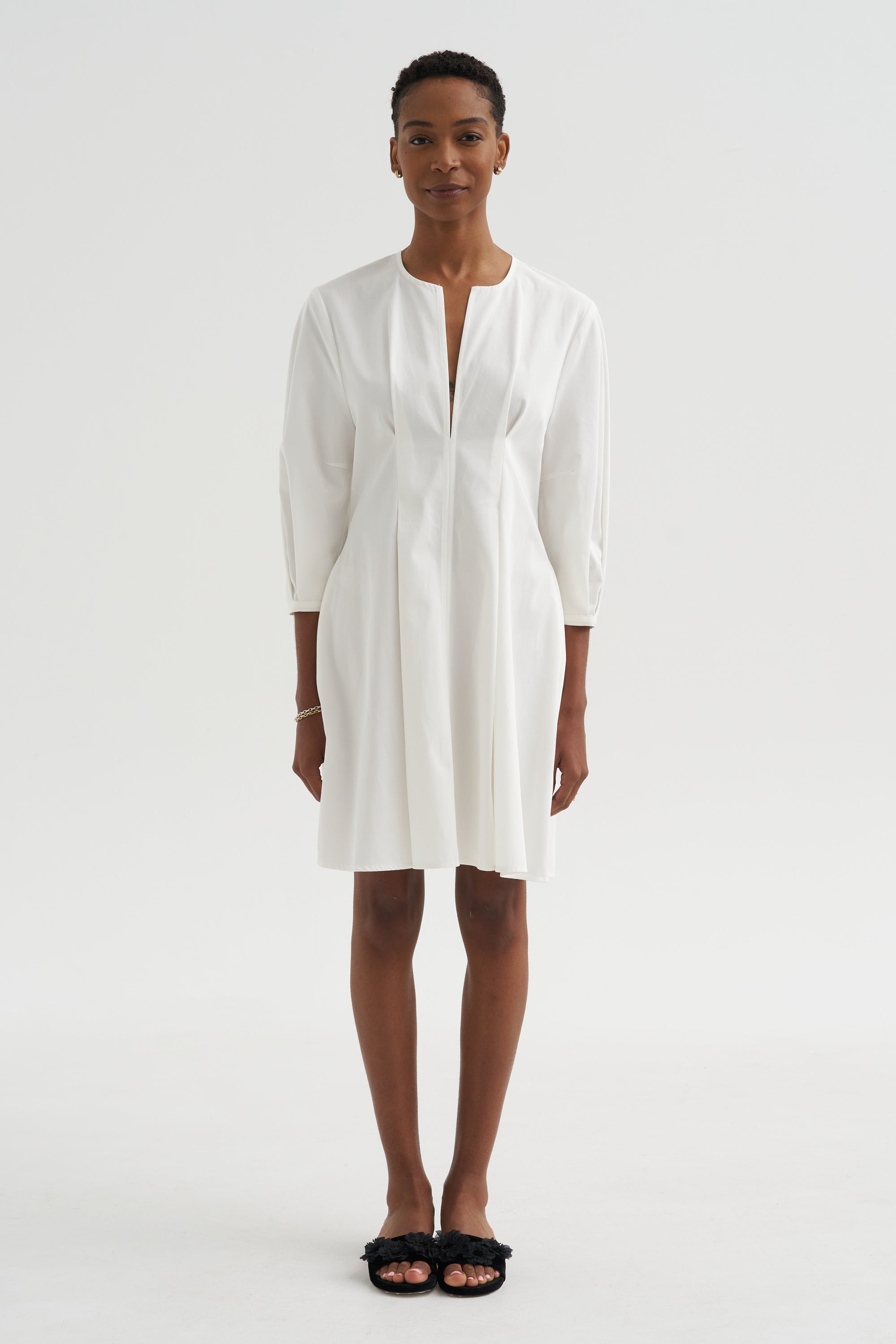 balloon sleeve linen dress Chic Purple Linen Balloon Sleeve Wrap Dress with Self-Tie Detail