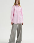 Classic Tumbled Striped Shirt, White-Bloom