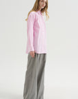 Classic Tumbled Striped Shirt, White-Bloom