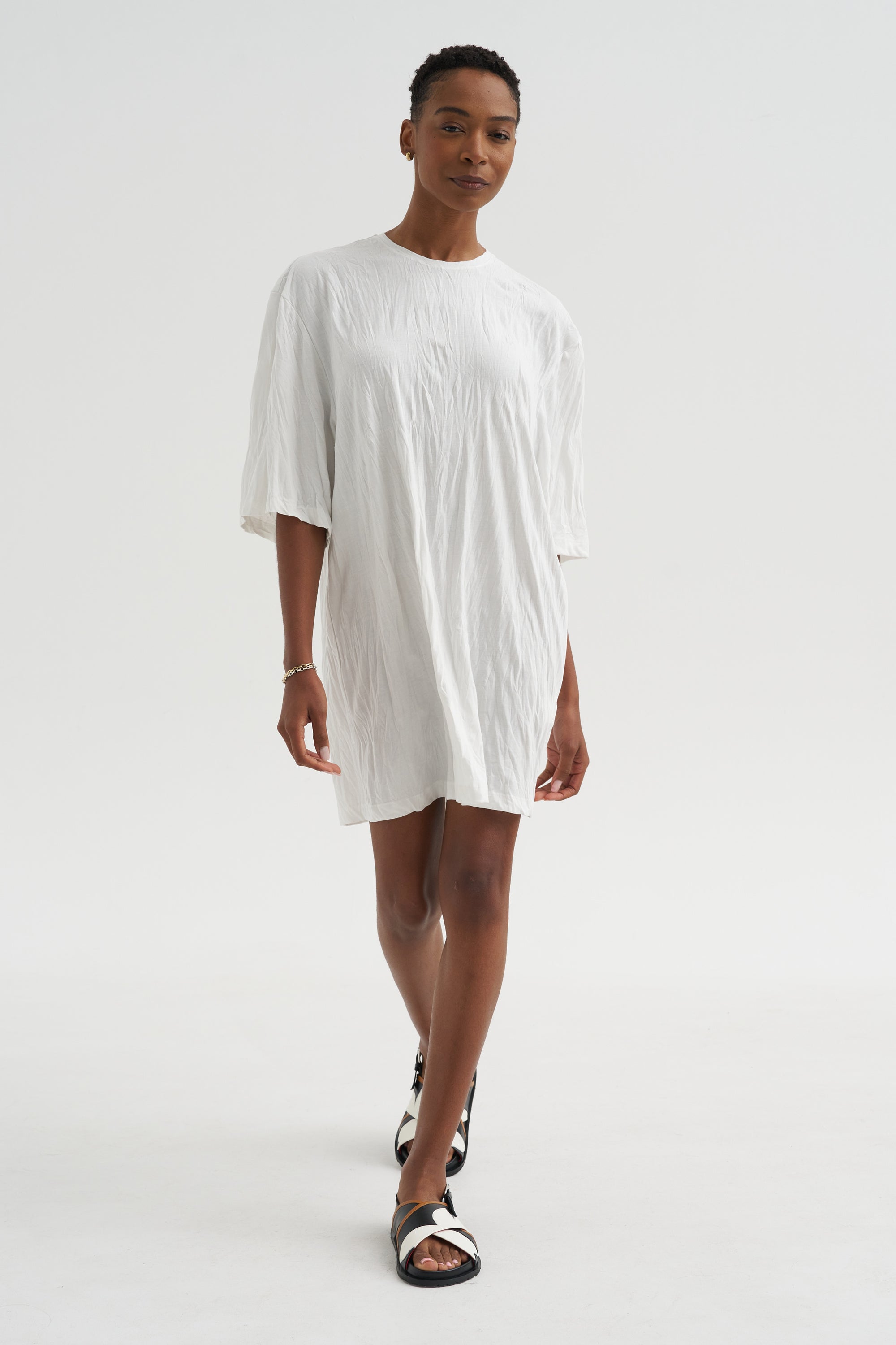 Relaxed Tee Dress, Off-White