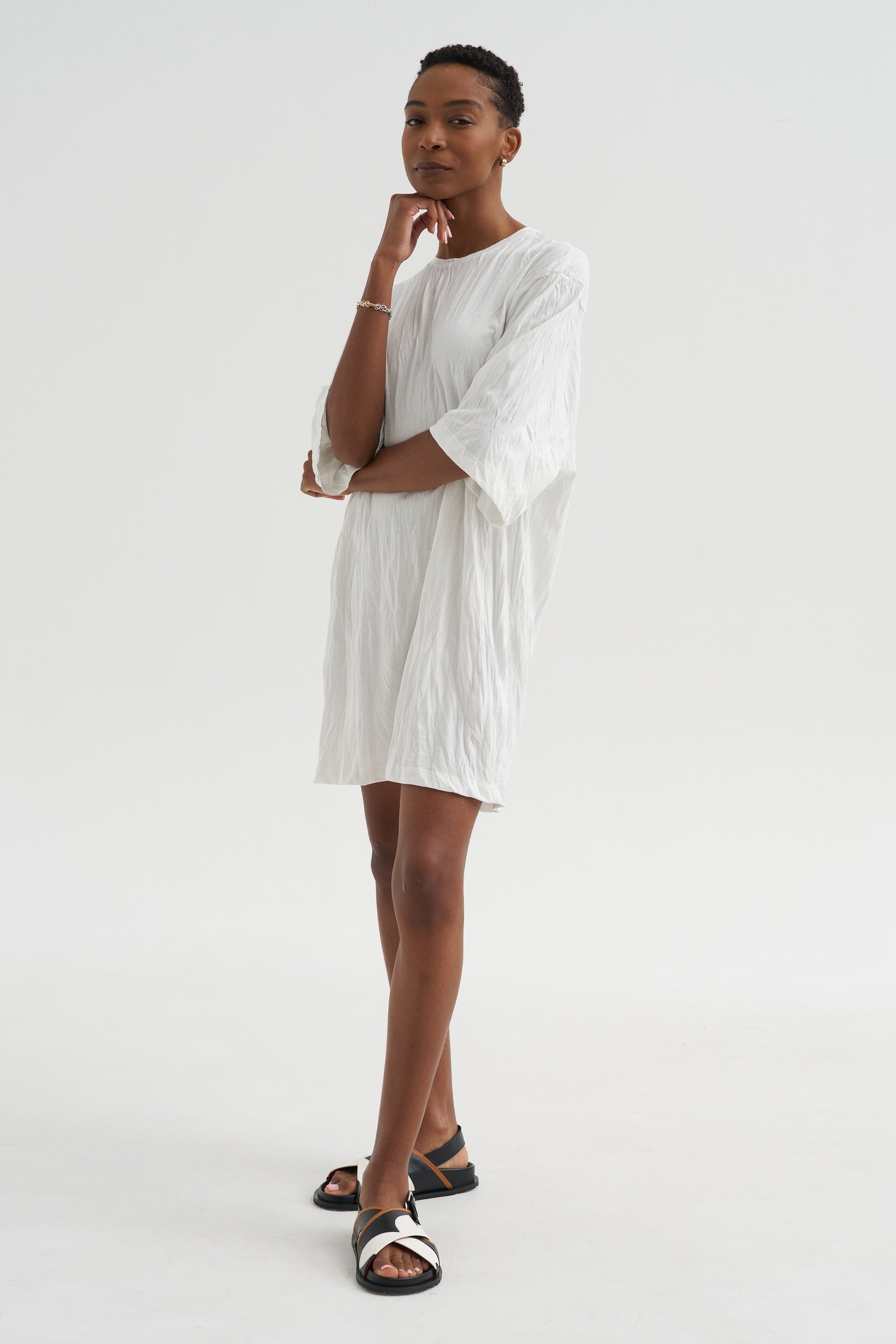Relaxed Tee Dress, Off-White