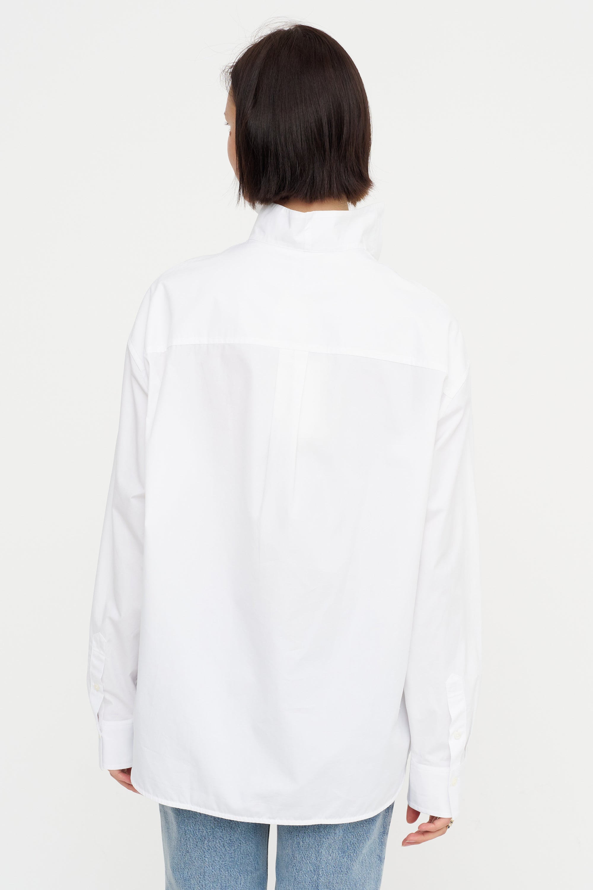 Sharp Poplin Shirt, White
