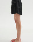 Monogram Silk Pj Shorts, Black