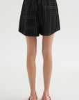 Monogram Silk Pj Shorts, Black
