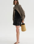 Monogram Silk Pj Shorts, Black