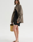 Monogram Silk Pj Shorts, Black