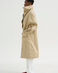 Oversized Cotton Trench, Beige