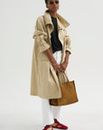 Oversized Cotton Trench, Beige