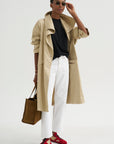 Oversized Cotton Trench, Beige