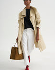 Oversized Cotton Trench, Beige
