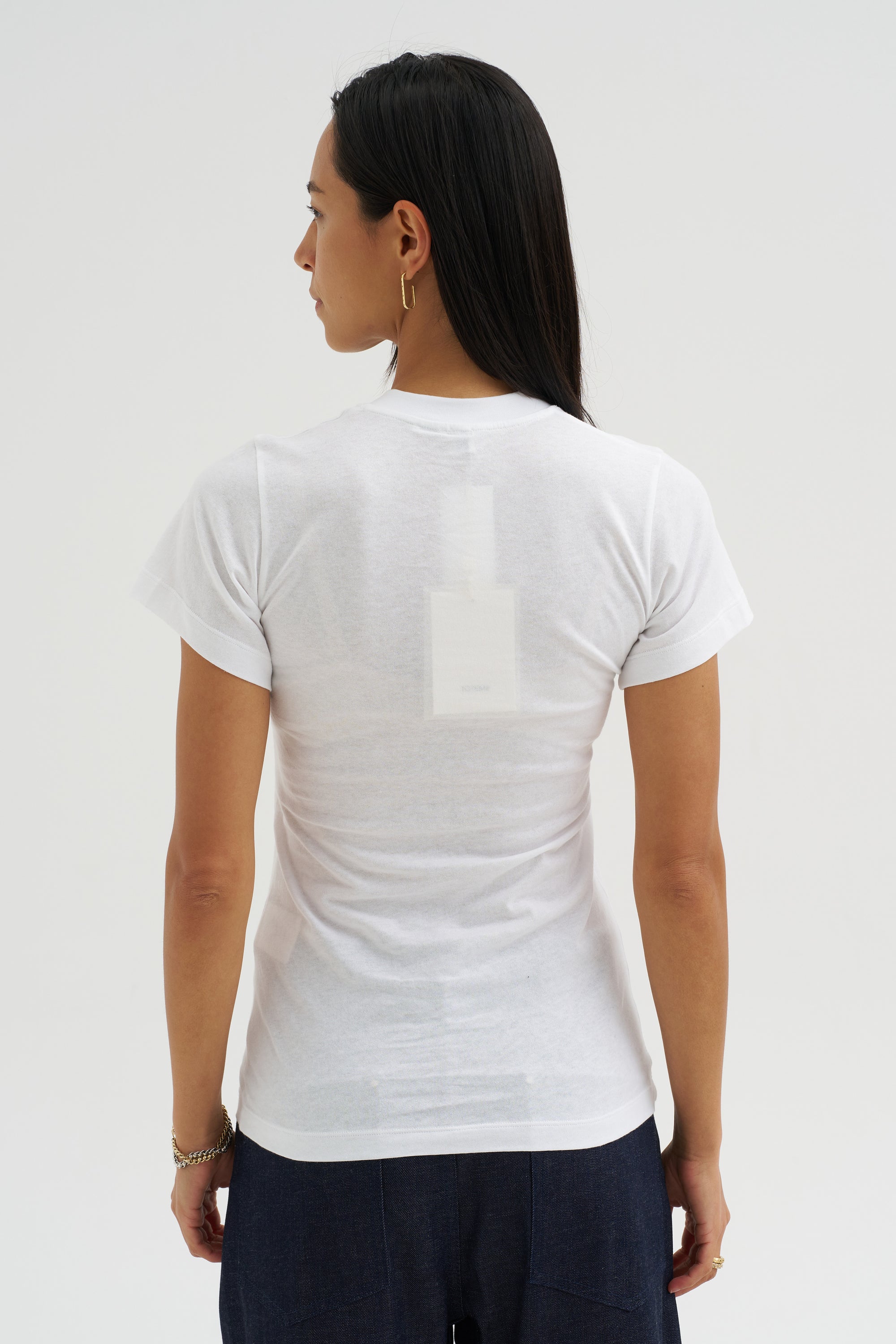 Wide-Ribbed V-Neck Tee