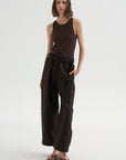 Classic Compact Knit Tank, Walnut