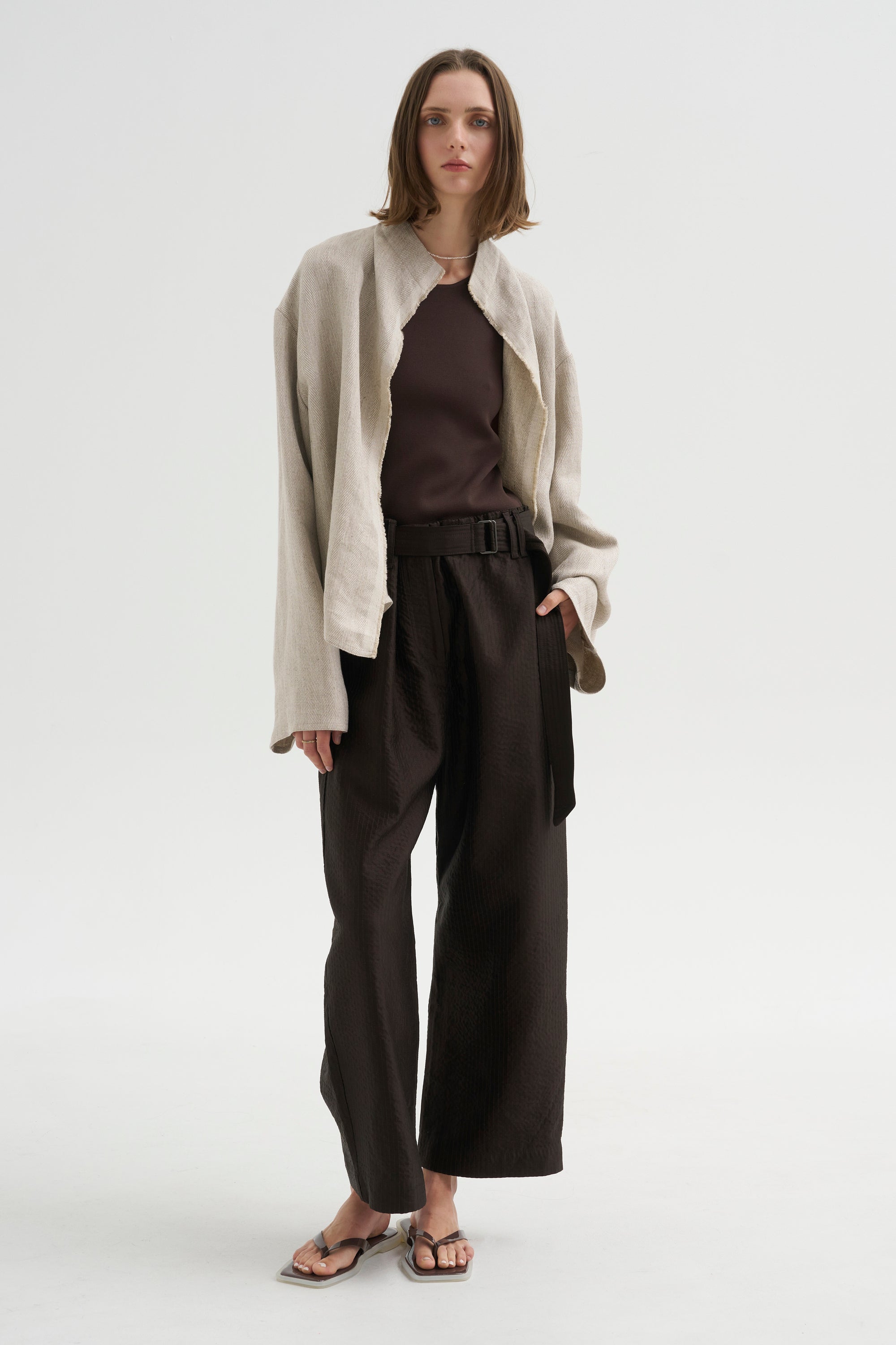 Classic Compact Knit Tank, Walnut