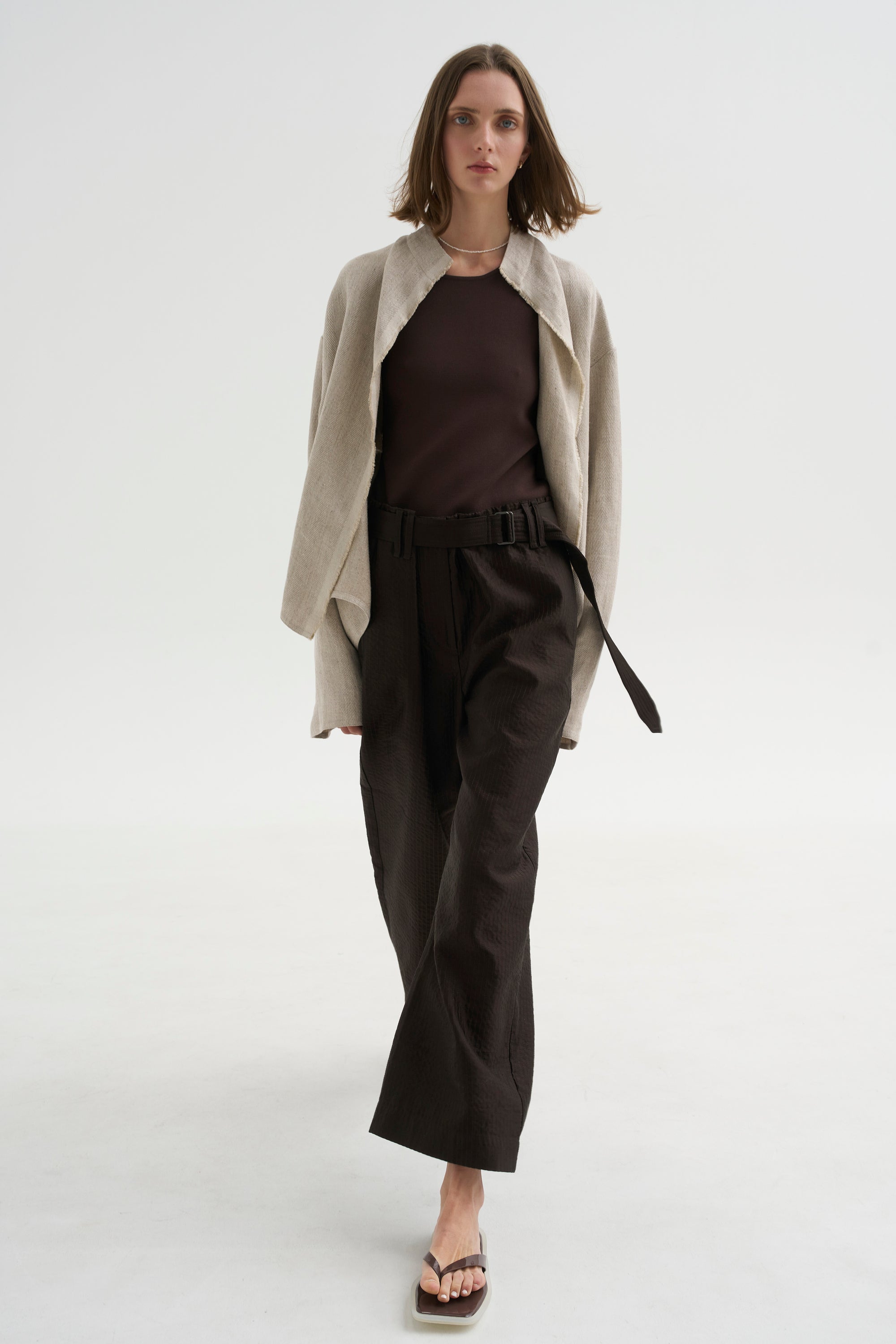 Classic Compact Knit Tank, Walnut