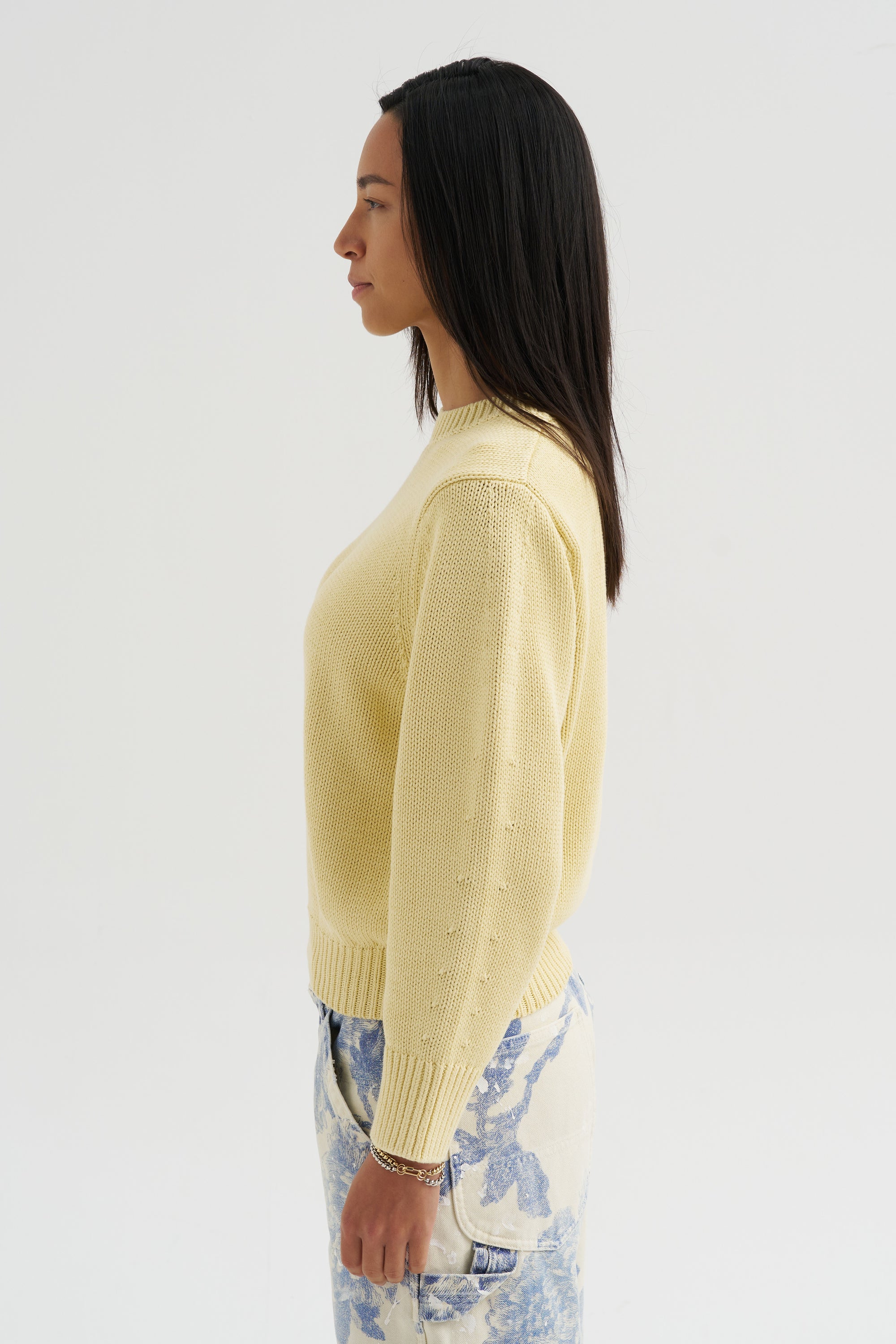 Oversized Crew Knit, Buttercup