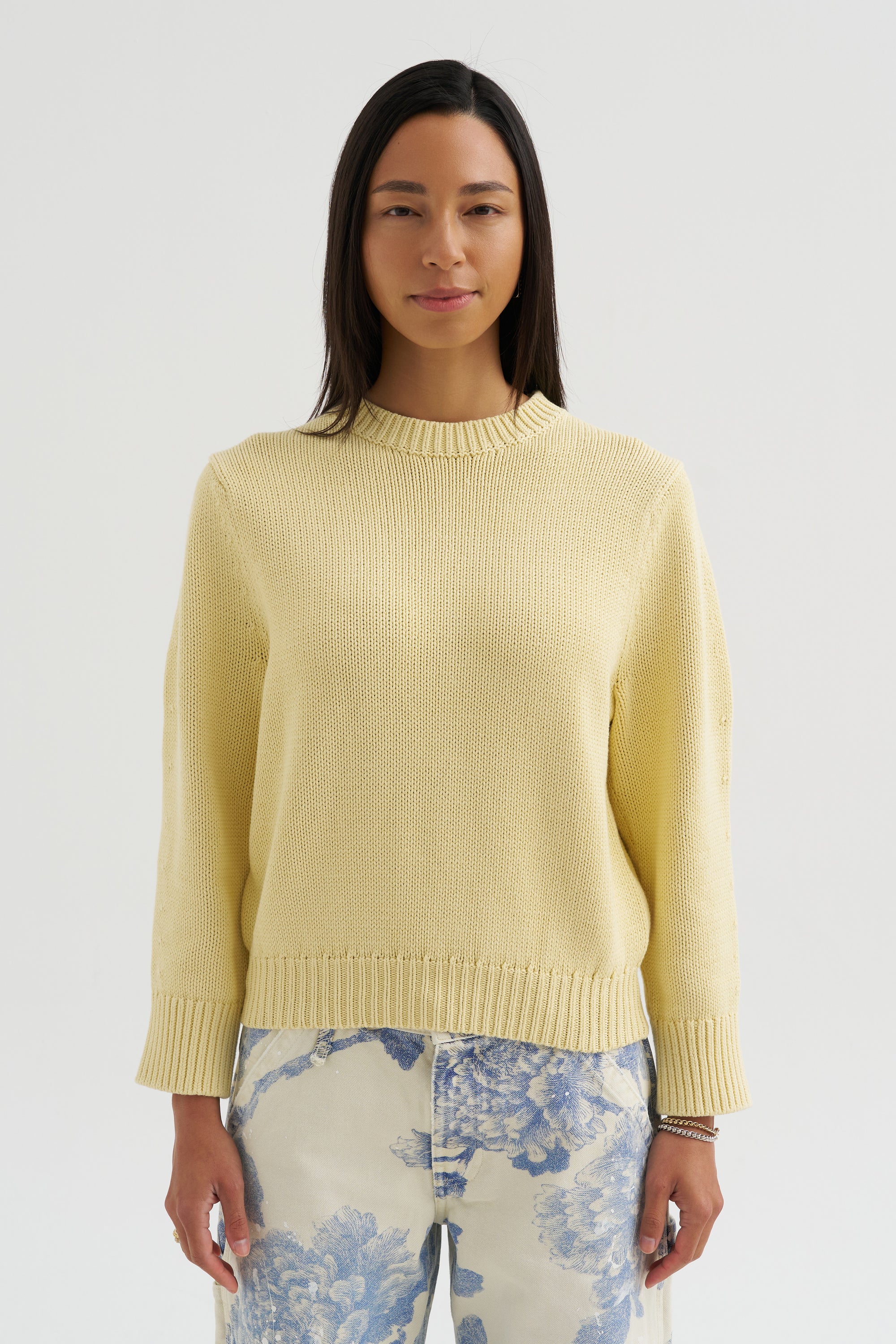 Oversized Crew Knit, Buttercup