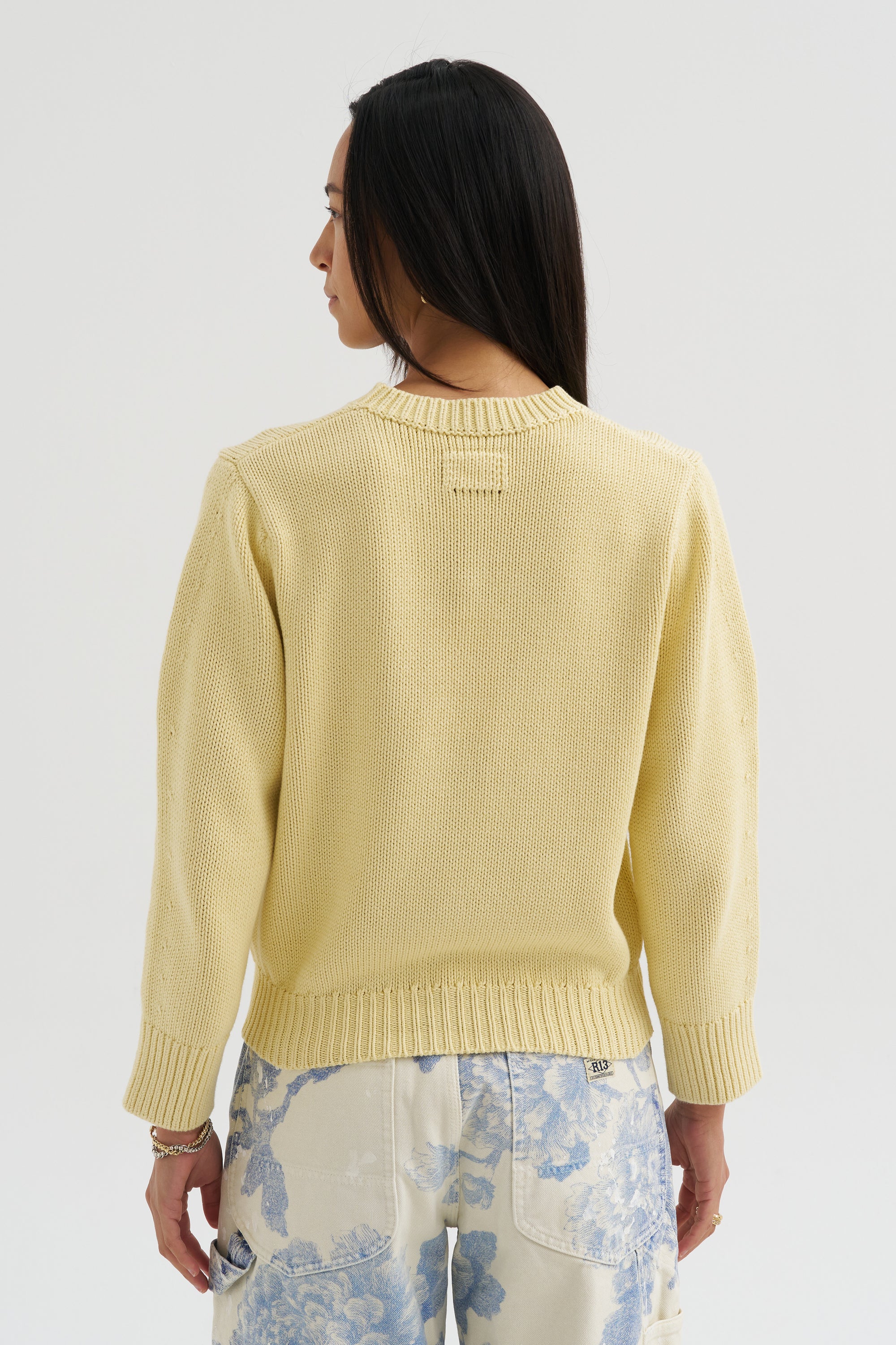 Oversized Crew Knit, Buttercup