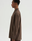 Silk Crepe Shirt, Brown