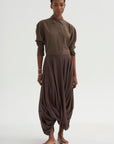Silk Crepe Shirt, Brown