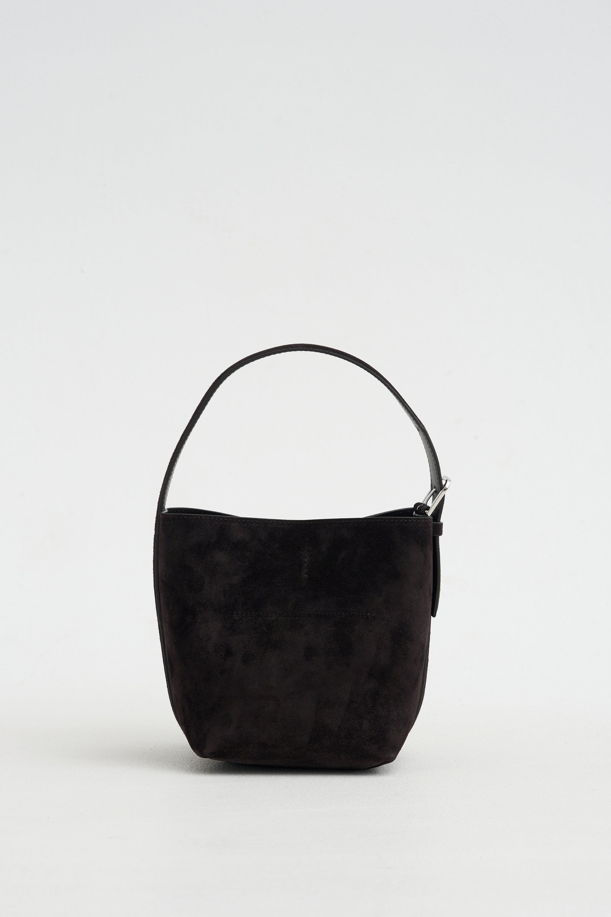 Petite Belted Suede Tote, Espresso