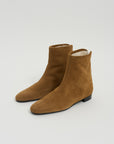 Shearling Suede Boots, Camel