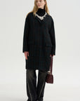Wool Check Coat, Pine & Black