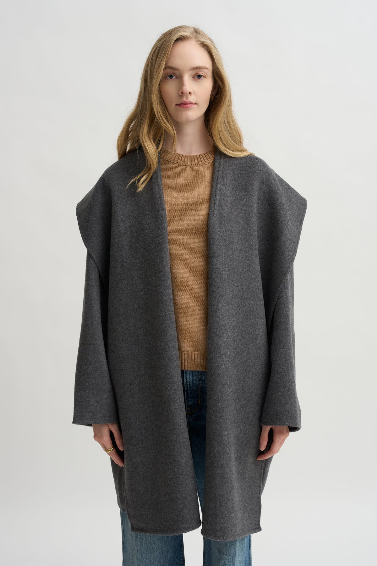 Hoodie Coat, Pale Grey
