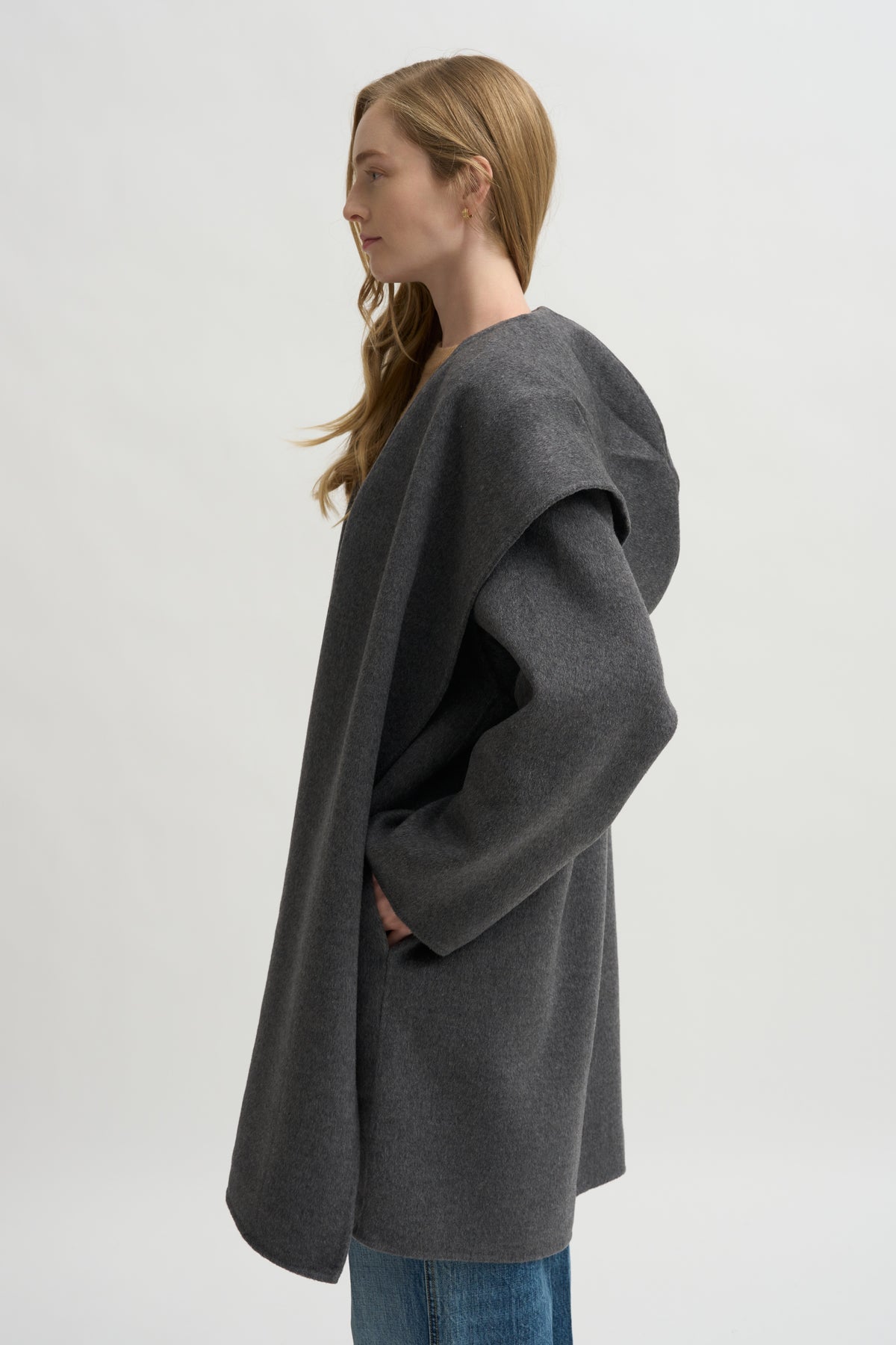 Hoodie Coat, Pale Grey