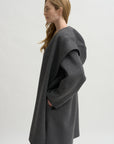 Hoodie Coat, Pale Grey